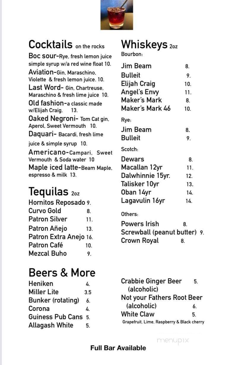 The Bar of Chocolate Cafe - Portland, ME menu_pic