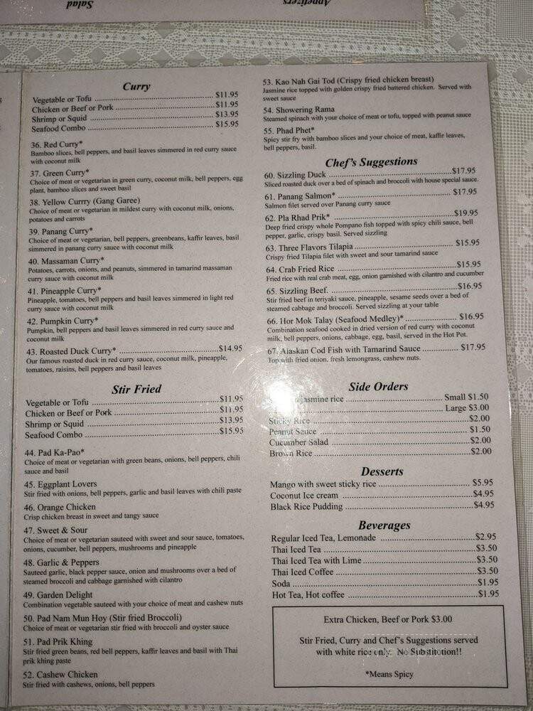 Thai Elephant - Kennewick, WA menu_pic