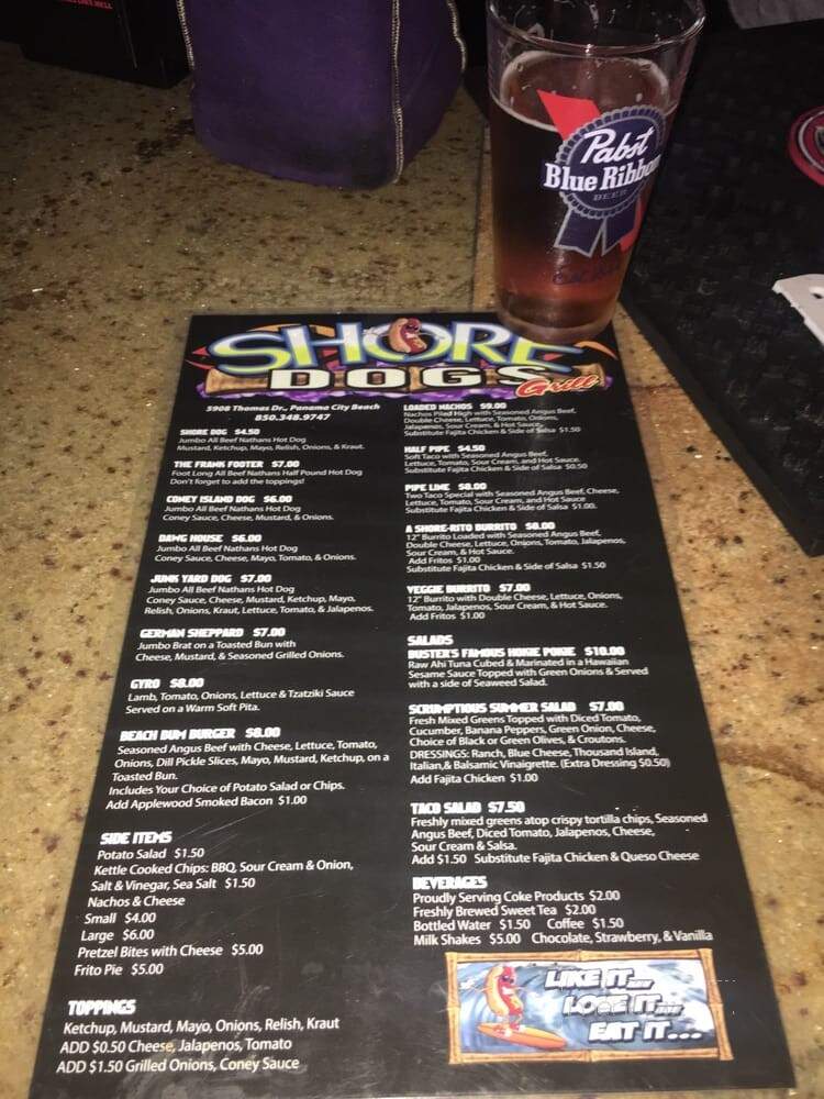 Buster's Beer and Bait - Panama City, FL menu_pic