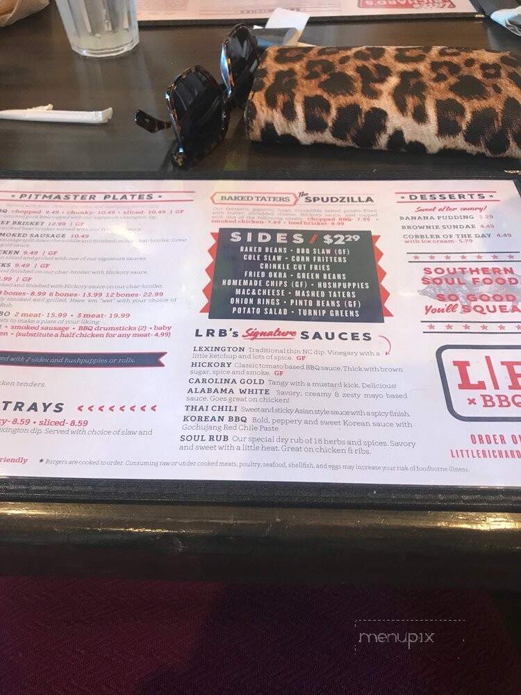 Little Richard's Lexington BBQ - Walkertown, NC menu_pic