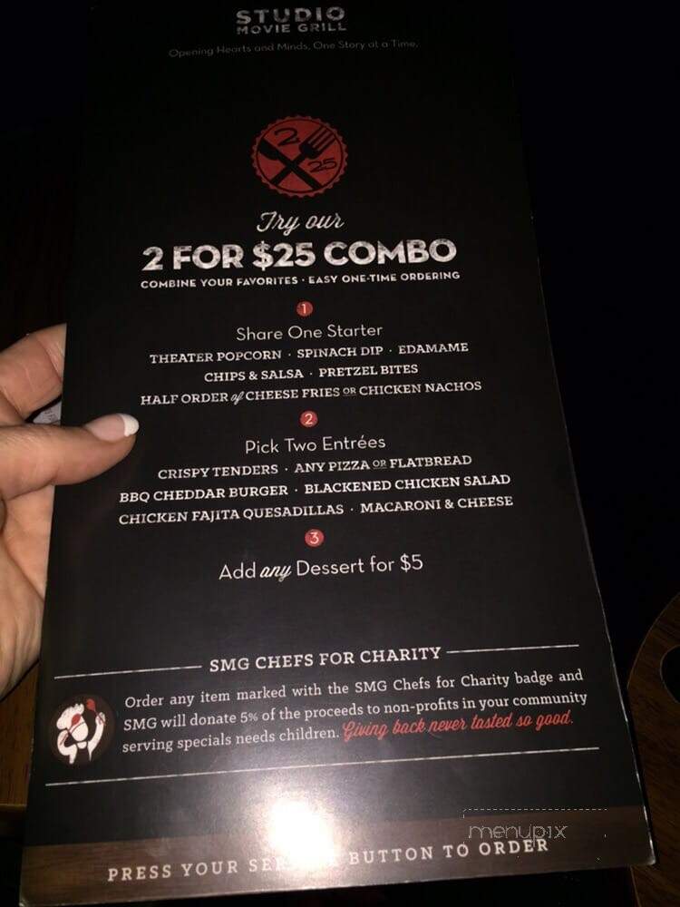Studio Movie Grill - Rocklin, CA menu_pic