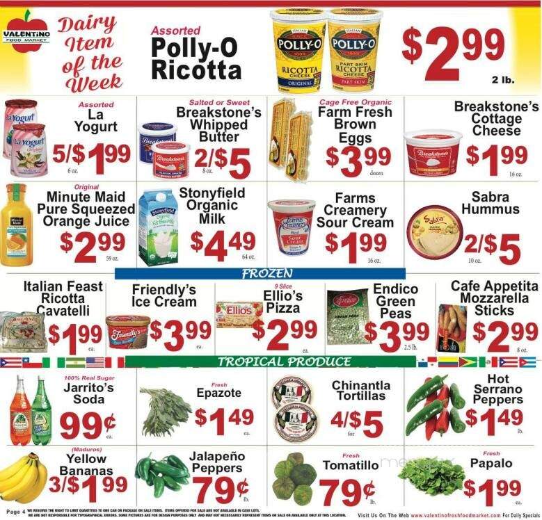 Valentino's Food Market - Ridgewood, NY menu_pic