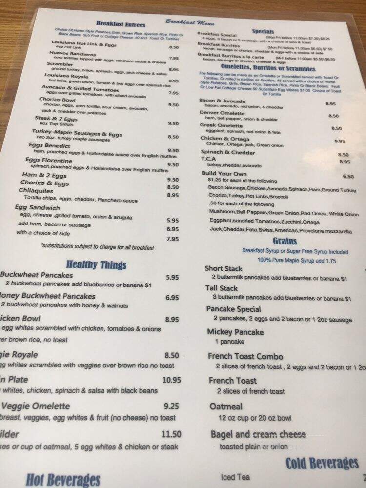 Ronnie's Diner - Los Angeles, CA menu_pic
