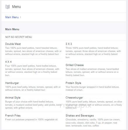In-N-Out Burger - Casa Grande, AZ menu_pic
