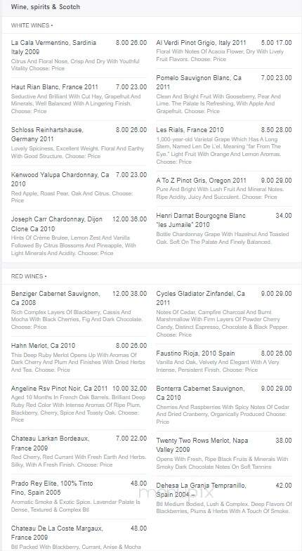 The Blue Rock Restaurant Bar - Shelburne Falls, MA menu_pic