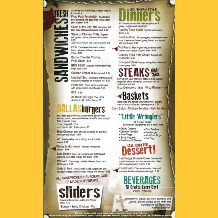 Brooke's Restaurant & Lounge - Fort Myers, FL menu_pic
