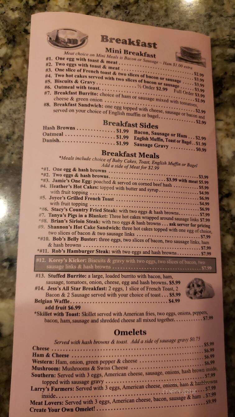 Bob & Jamie's Grill - Sandusky, MI menu_pic