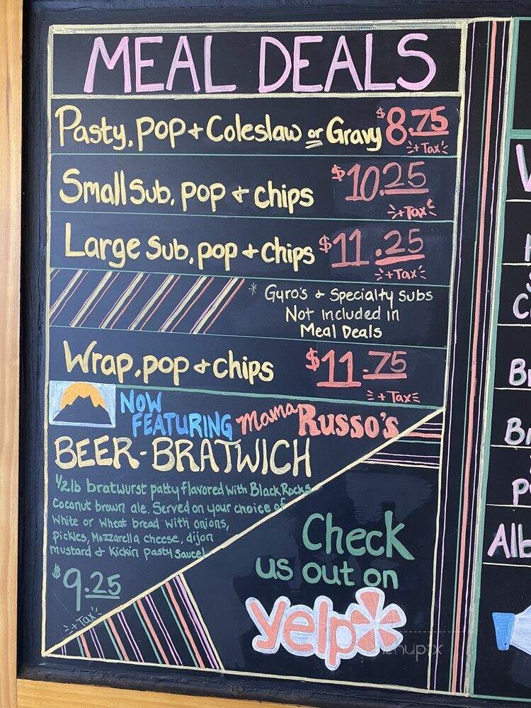 Jean-Kay's Pasties & Subs - Marquette, MI menu_pic