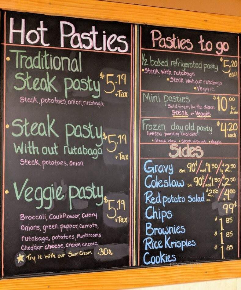 Jean-Kay's Pasties & Subs - Marquette, MI menu_pic