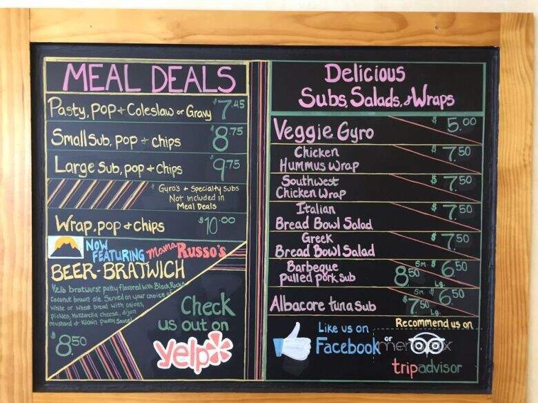 Jean-Kay's Pasties & Subs - Marquette, MI menu_pic