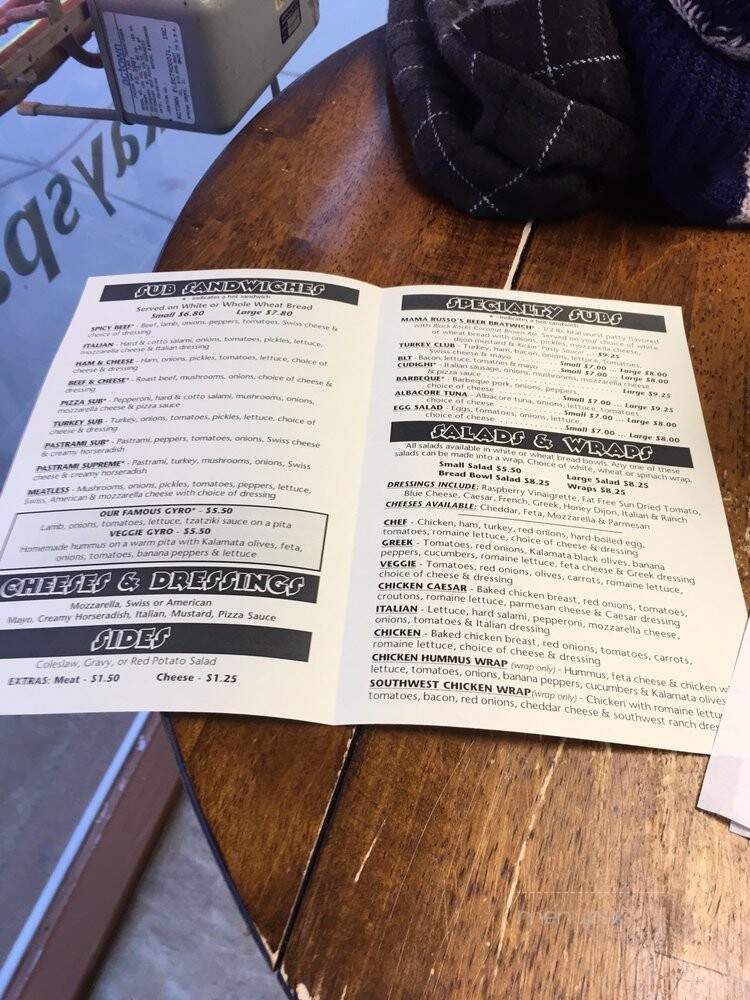 Jean-Kay's Pasties & Subs - Marquette, MI menu_pic