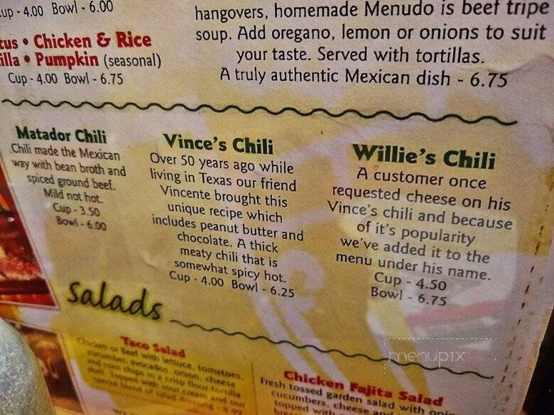 Matador Restaurant - Taylor, MI menu_pic