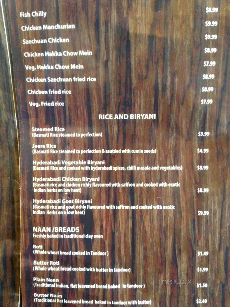 Chawla's - Brampton, ON menu_pic