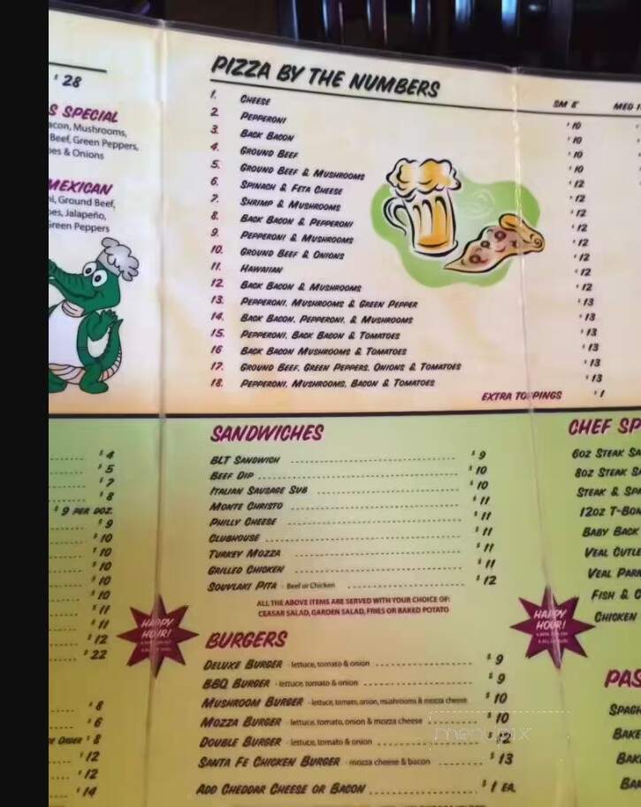 Gator's Sports Pub - Calgary, AB menu_pic
