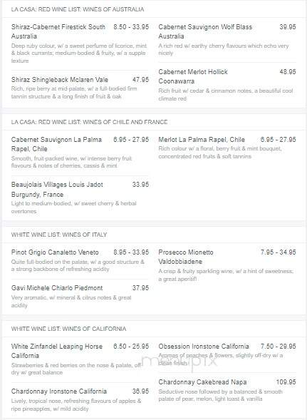 La Casa Ristorante - London, ON menu_pic