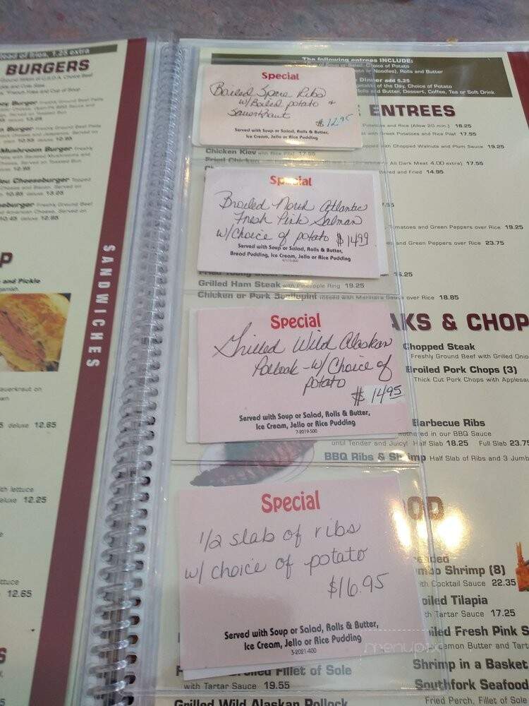 Southfork Family Restaurant - Orland Park, IL menu_pic