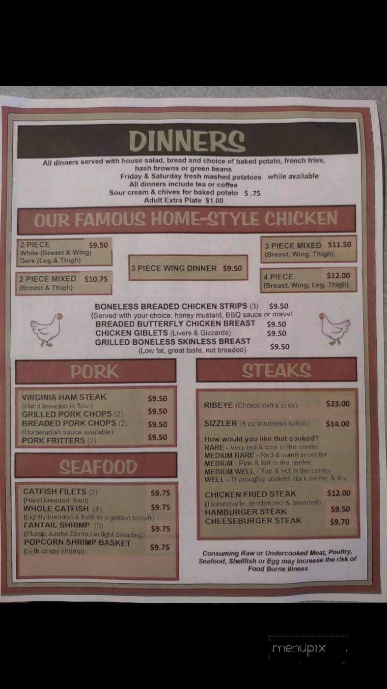 Olpe Chicken House - Olpe, KS menu_pic