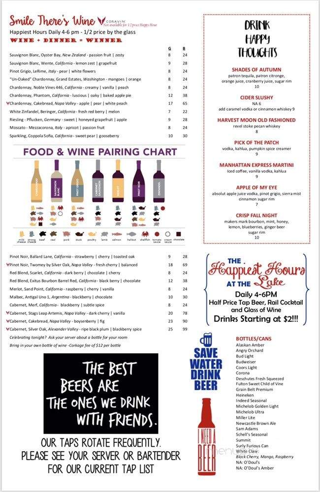Manhattan Beach Lodge - Crosslake, MN menu_pic