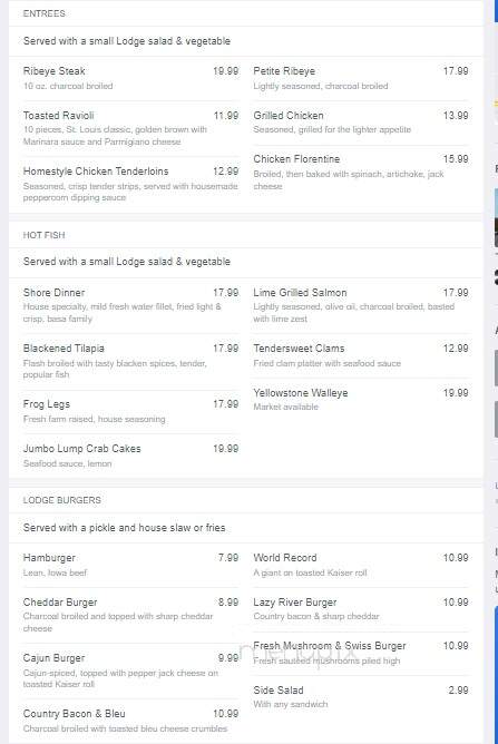Lazy River Grill - Ballwin, MO menu_pic