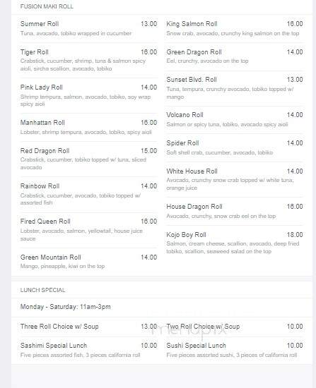Empire Palace - Aliquippa, PA menu_pic