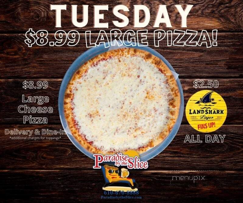 Paradise By The Slice - Wernersville, PA menu_pic