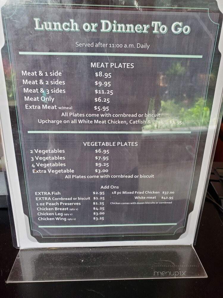 Monell's Dining - Nashville, TN menu_pic