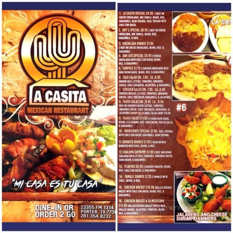 La Casita Mexican Restaurant - Porter, TX menu_pic