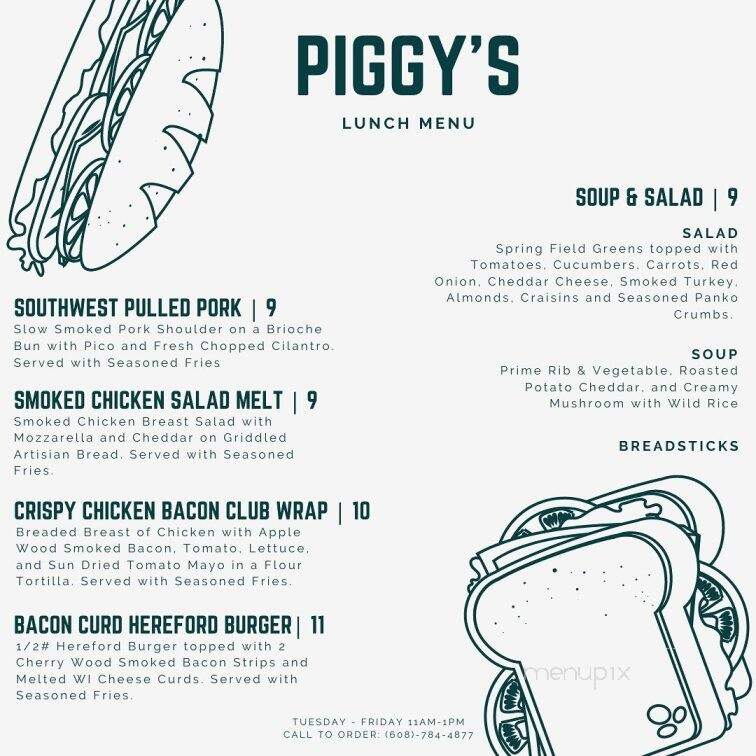 Piggy's On Front - La Crosse, WI menu_pic