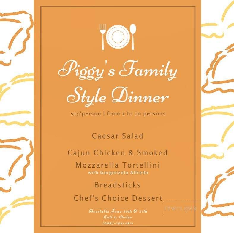 Piggy's On Front - La Crosse, WI menu_pic