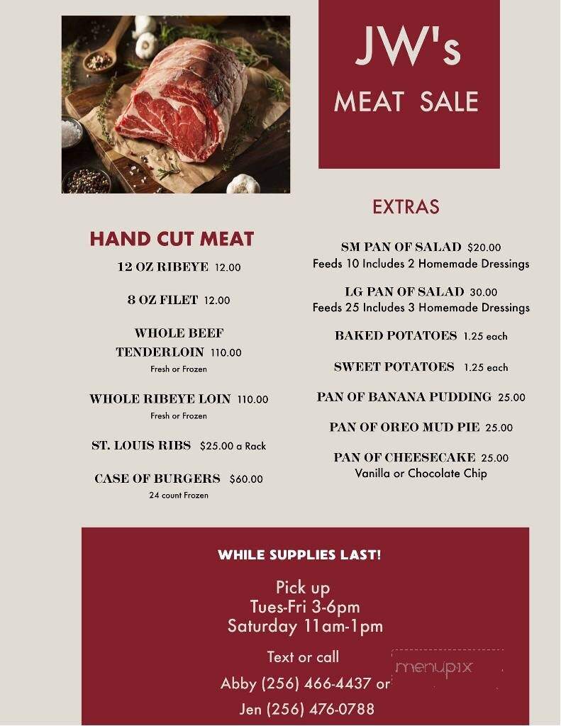 J W Steakhouse - Decatur, AL menu_pic