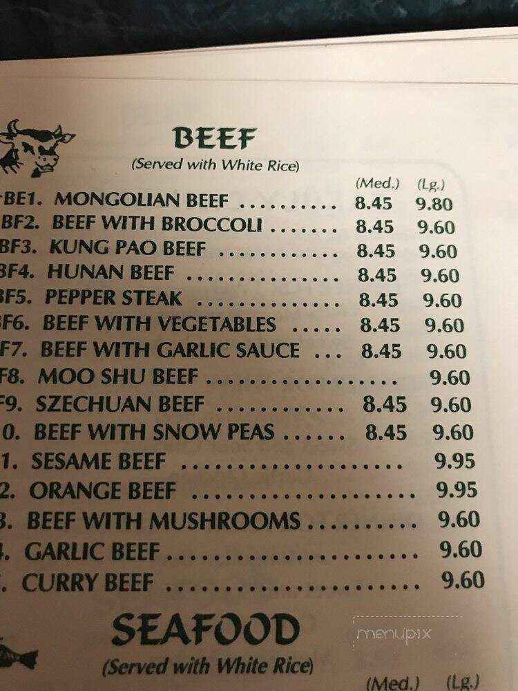 China King Chinese Restaurant - McCalla, AL menu_pic