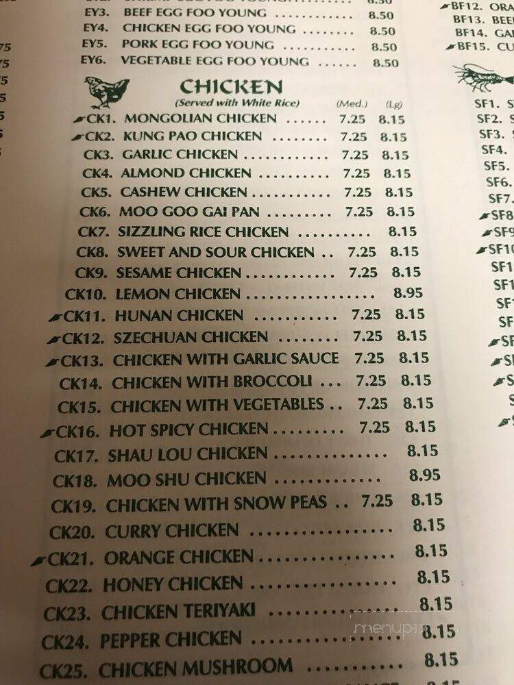 China King Chinese Restaurant - McCalla, AL menu_pic