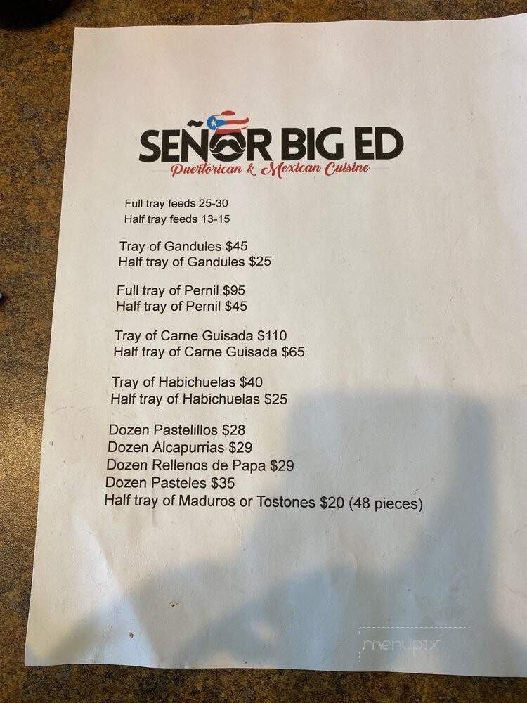 Senor Big Ed - Cypress, CA menu_pic