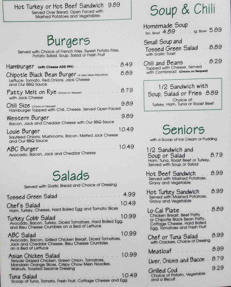 Molly Brown's Country Cafe - Helendale, CA menu_pic