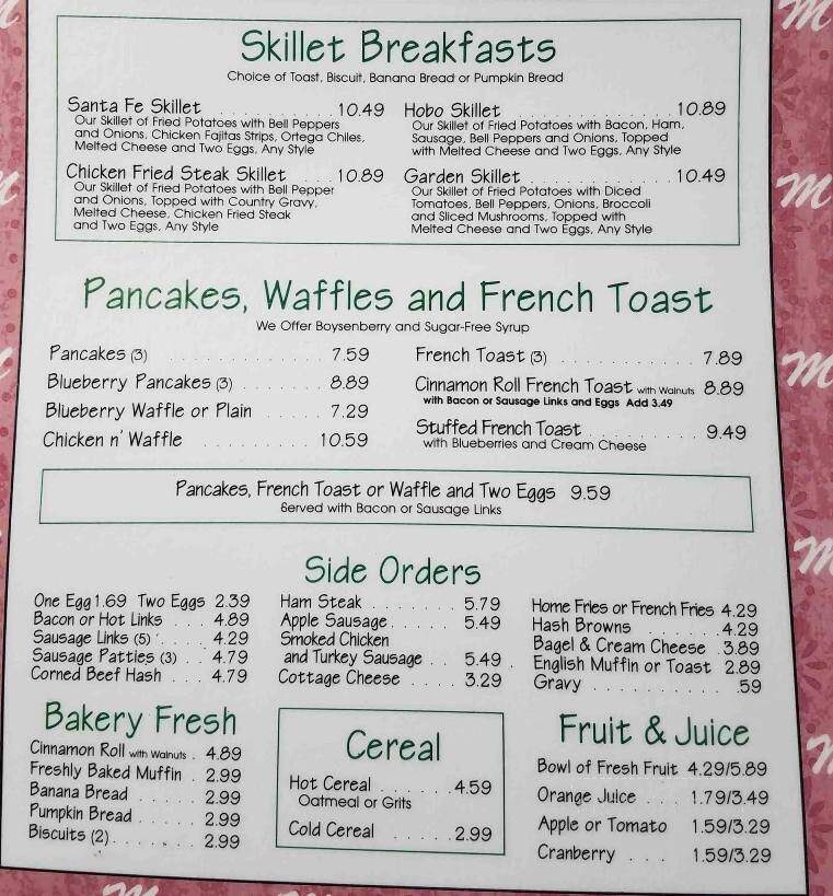 Molly Brown's Country Cafe - Helendale, CA menu_pic