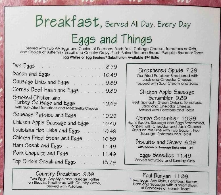 Molly Brown's Country Cafe - Helendale, CA menu_pic