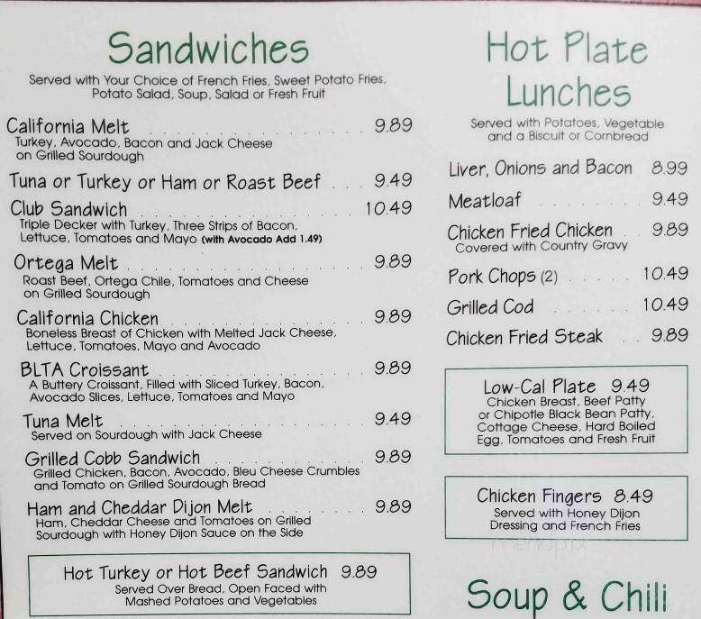Molly Brown's Country Cafe - Helendale, CA menu_pic