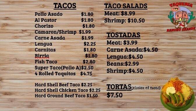 Taqueria Rancho Grande - Hemet, CA menu_pic