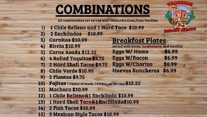 Taqueria Rancho Grande - Hemet, CA menu_pic