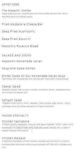Mazzotti's Italian Food - Arcata, CA menu_pic