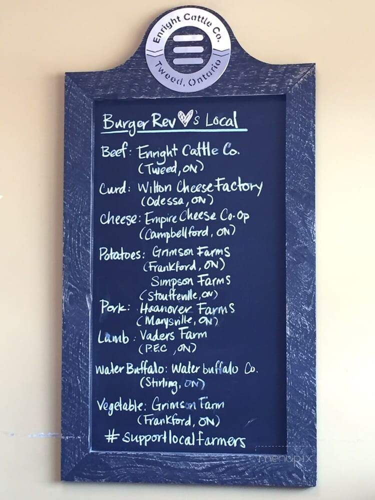Burger Revolution - Belleville, ON menu_pic