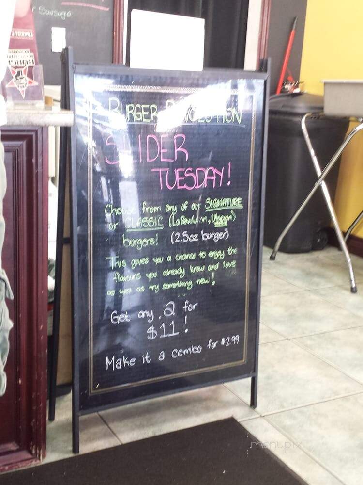 Burger Revolution - Belleville, ON menu_pic