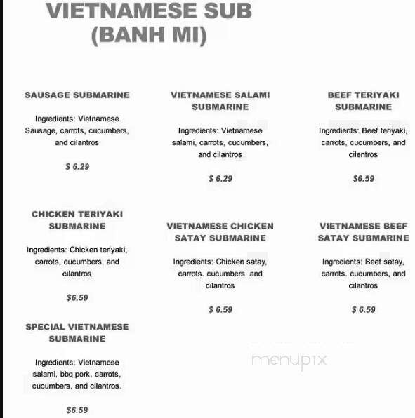 Thap Ba Restaurant - Red Deer, AB menu_pic