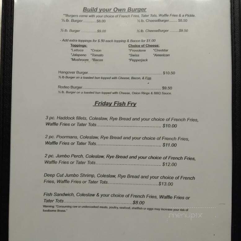 Trailside Bar & Grill - Fort Erie, ON menu_pic
