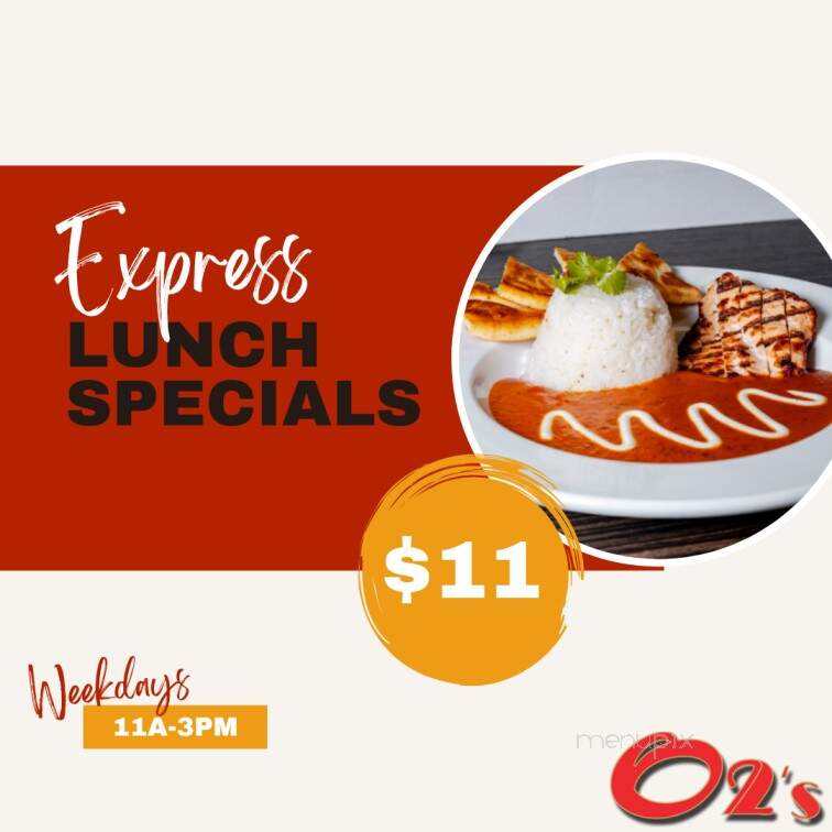 O2's - Cold Lake, AB menu_pic