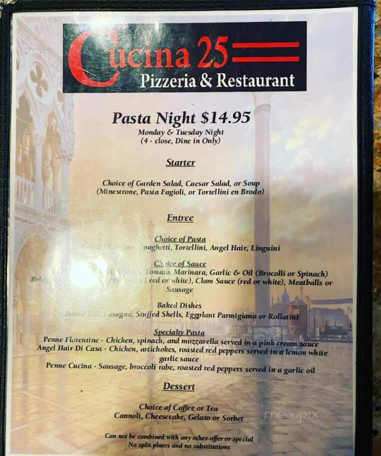 Cucina 25 - Riverhead, NY menu_pic