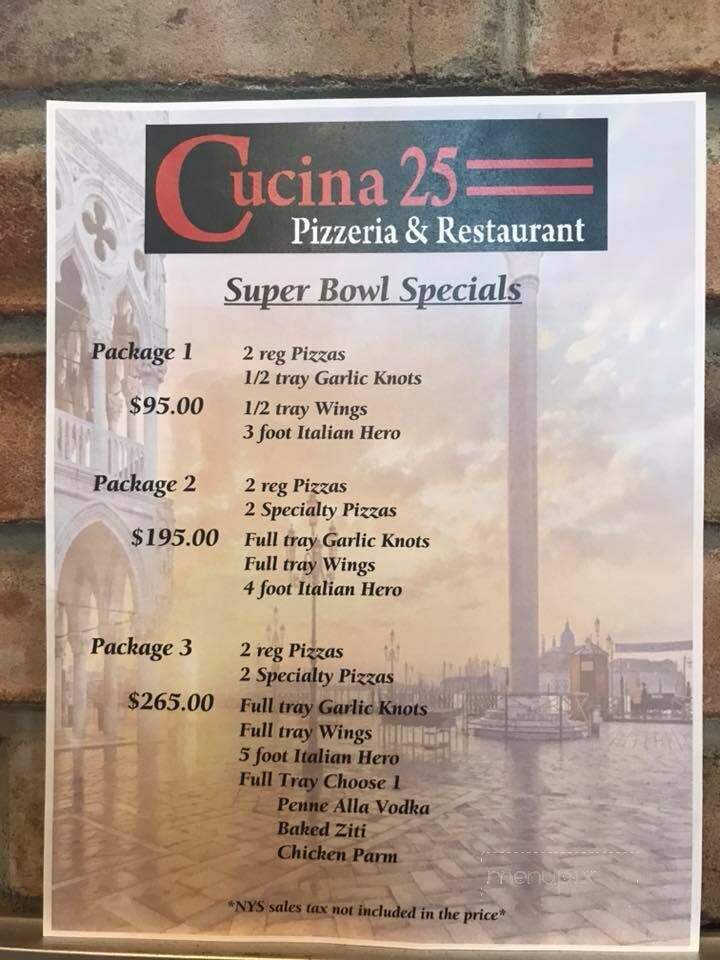 Cucina 25 - Riverhead, NY menu_pic