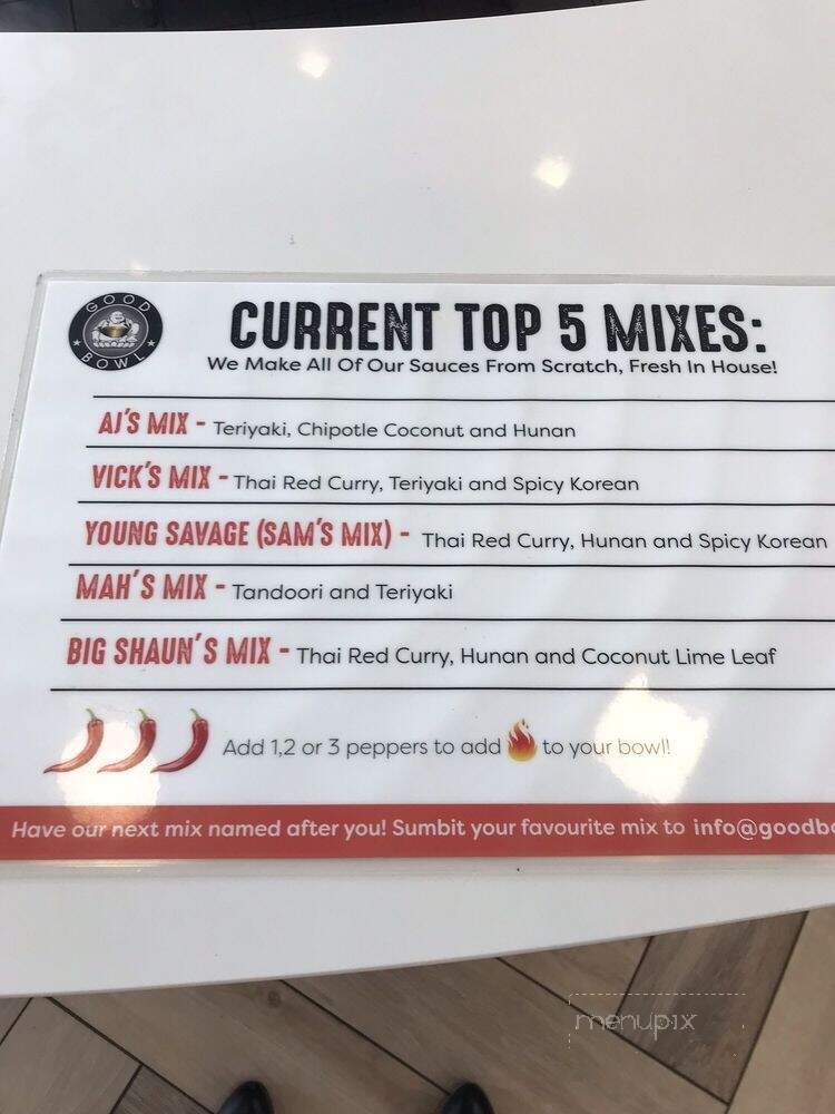 Goodbowl - Richmond, BC menu_pic