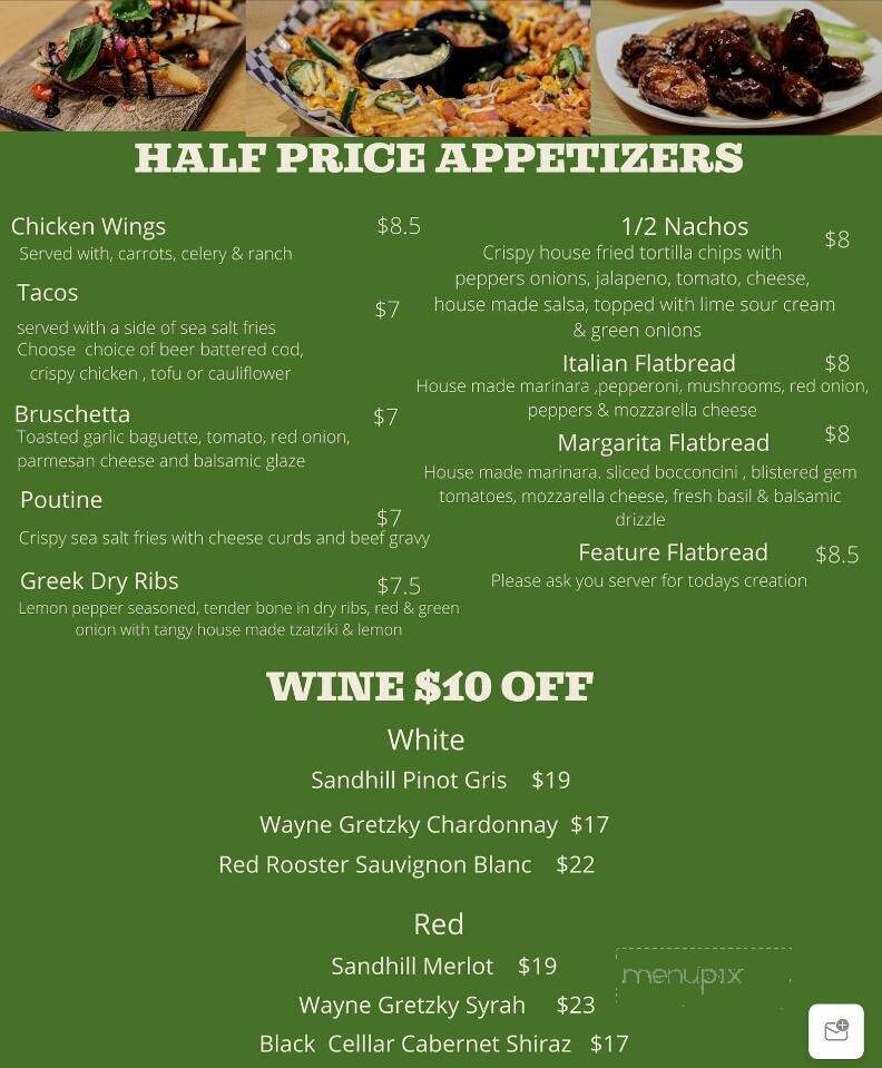 97 Street Pub - Kelowna, BC menu_pic