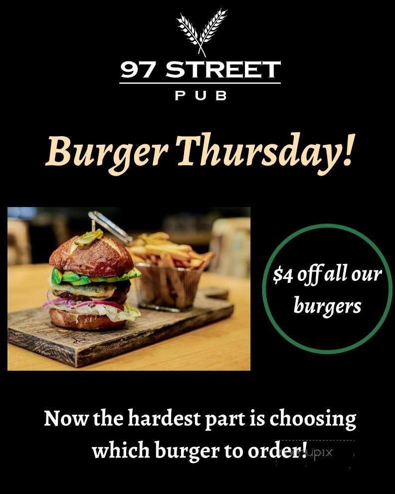 97 Street Pub - Kelowna, BC menu_pic